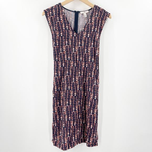 H BY HALSTON Dress Size Extra Small Linen Blend Wrap Sash Tie Waist Sleeveless - Picture 3 of 15